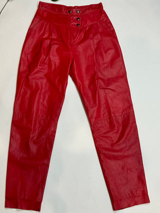 Red Leather Pants