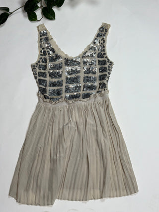 Witchery Sequin Grid Pleated Dress