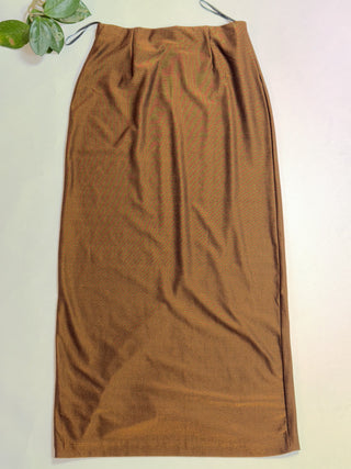 Warm Brown Midi Skirt