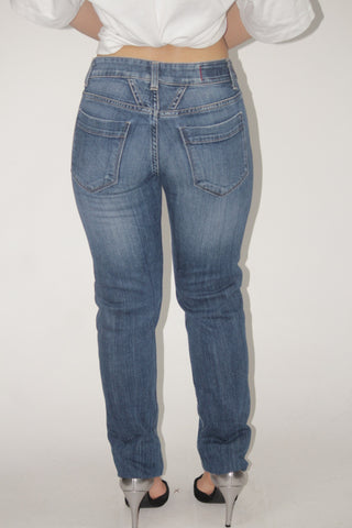 Le Jefin Mid-Wash Straight Jeans