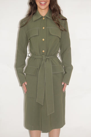 Manning Cartell Olive Green Trench Dress