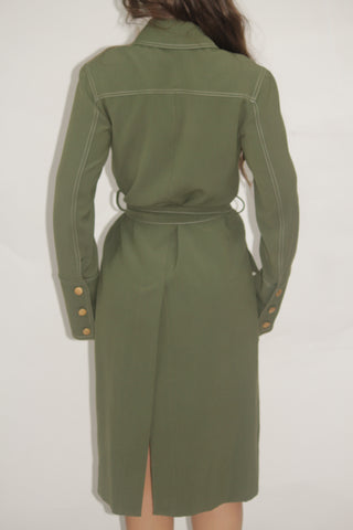Manning Cartell Olive Green Trench Dress