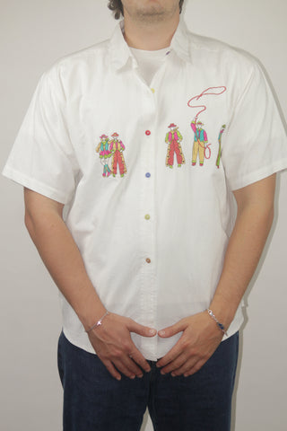 Excepsion Cowboy Embroidered Button-Up