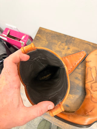 Dsquared2 Tan Leather Cowboy Boots (Size EU 41)
