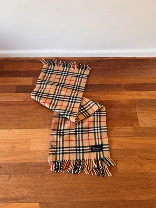 Burberry Beige Check Scarf